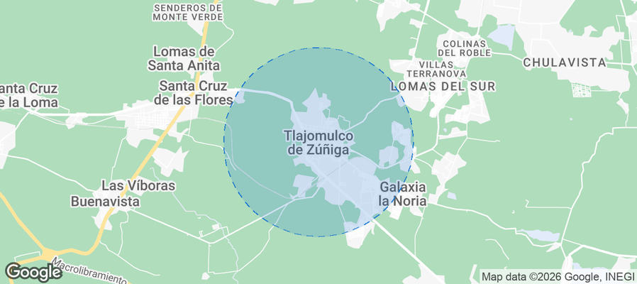Tlajomulco de Zúñiga Airbnb map